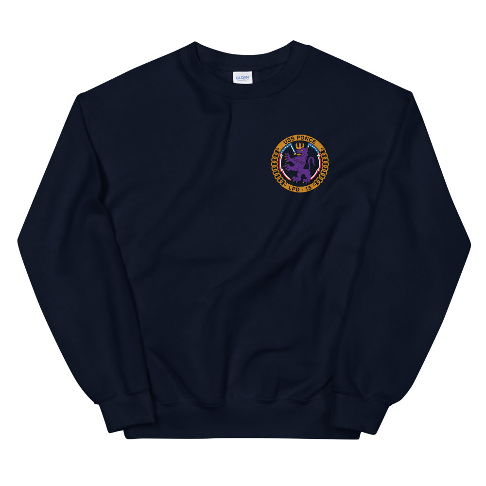 USS Ponce (LPD-15) Ship's Crest Sweatshirt