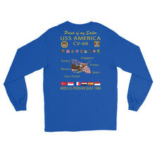 Load image into Gallery viewer, USS America (CV-66) 1989 Long Sleeve Cruise Shirt - FAMILY