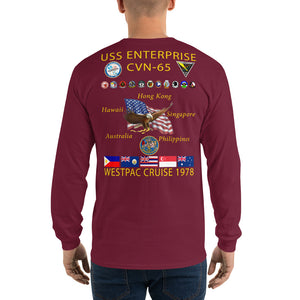 USS Enterprise (CVN-65) 1978 Long Sleeve Cruise Shirt