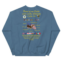 Load image into Gallery viewer, USS Carl Vinson (CVN-70) 1996 Cruise Sweatshirt - Family