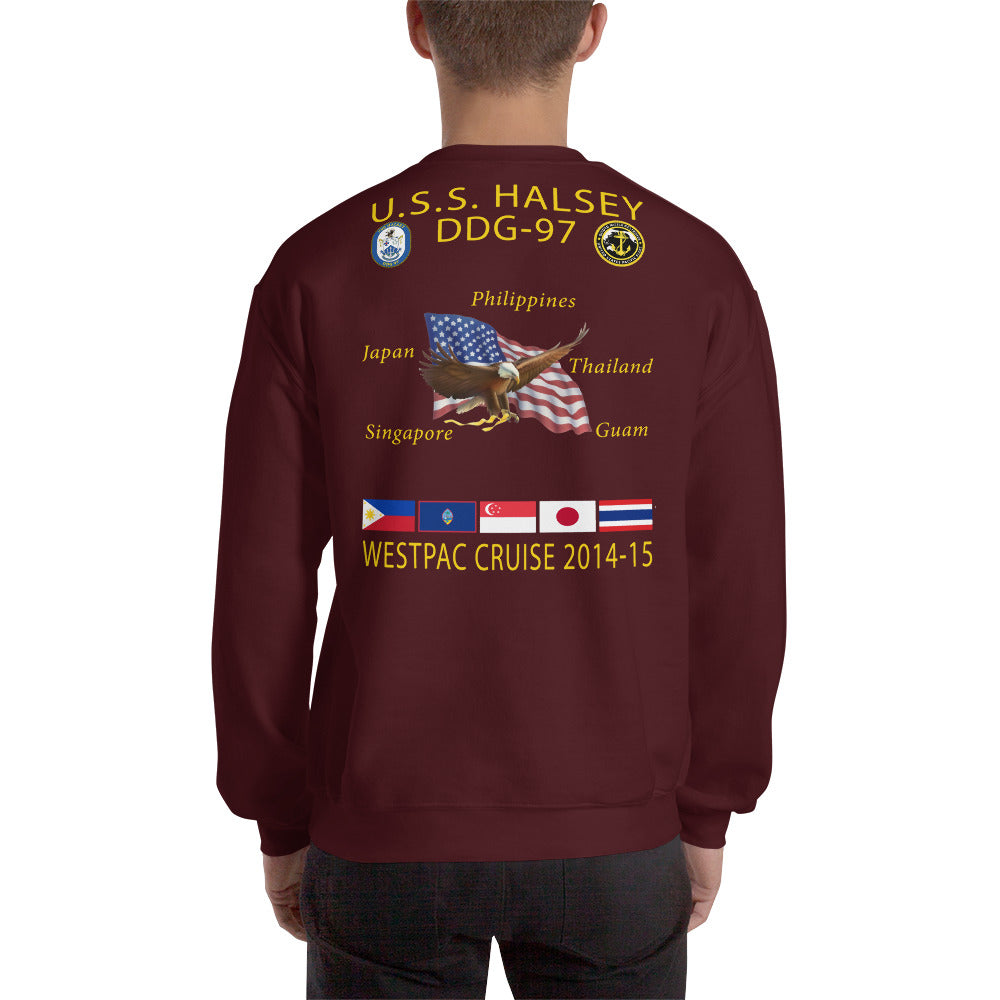 USS Halsey (DDG-97) 2014-15 Cruise Sweatshirt
