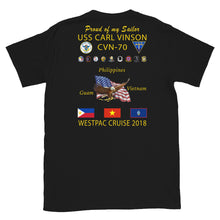 Load image into Gallery viewer, USS Carl Vinson (CVN-70) 2018 Cruise Shirt - FAMILY