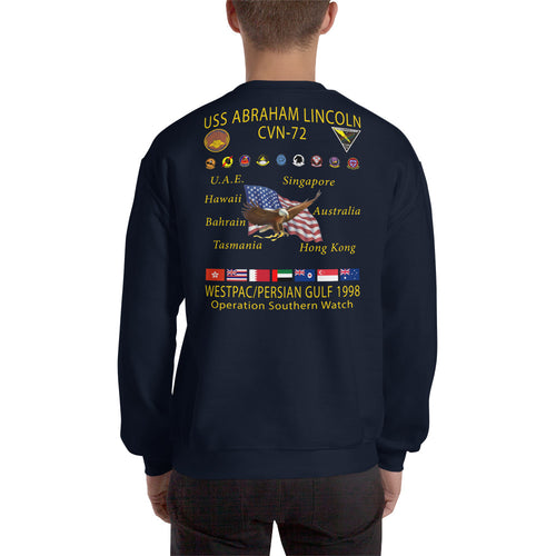 USS Abraham Lincoln (CVN-72) 1998 Cruise Sweatshirt