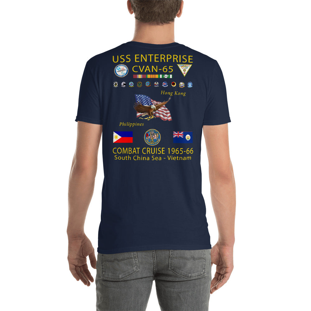 USS Enterprise CVN 80 Crest for Dark Colors Kids T-Shirt by Nikki