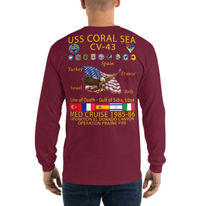 USS Coral Sea (CV-43) 1985-86 Long Sleeve Cruise Shirt