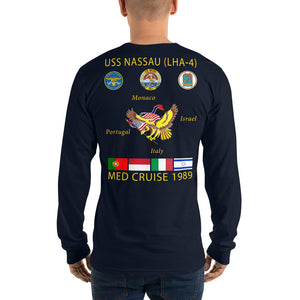 USS Nassau (LHA-4) 1989 Long Sleeve Cruise Shirt