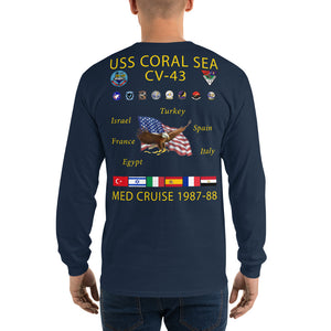 USS Coral Sea (CV-43) 1987-88 Long Sleeve Cruise Shirt