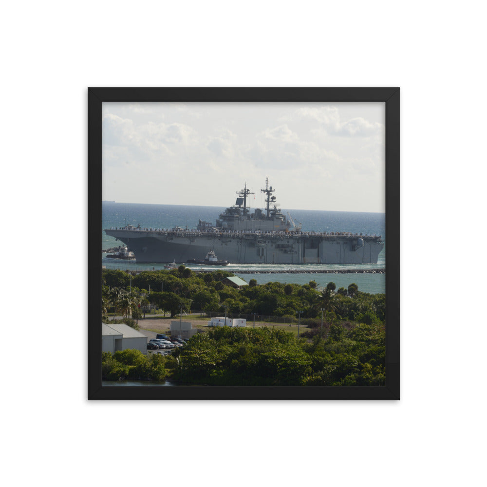 USS Wasp (LHD-1) Framed Ship Photo