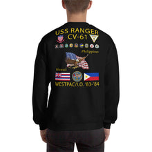 Load image into Gallery viewer, USS Ranger (CV-61) 1983-84 Cruise Sweatshirt