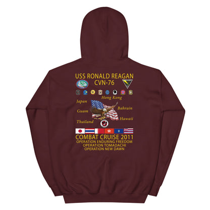 USS Ronald Reagan (CVN-76) 2011 Cruise Hoodie