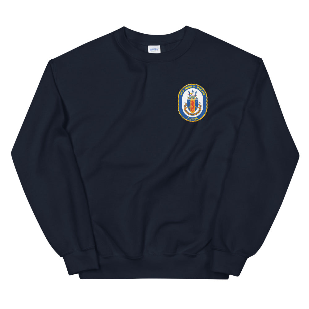 USS John S. McCain (DDG-56) Ship's Crest Sweatshirt