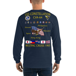 USS Constellation (CVA-64) 1963 Long Sleeve Cruise Shirt