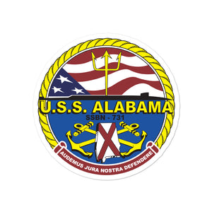 USS Alabama (SSBN-731) Ship's Crest Viny Sticker
