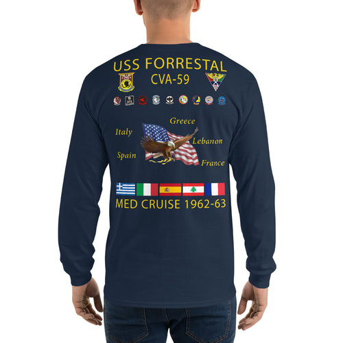 USS Forrestal (CVA-59) 1962-63 Long Sleeve Cruise Shirt