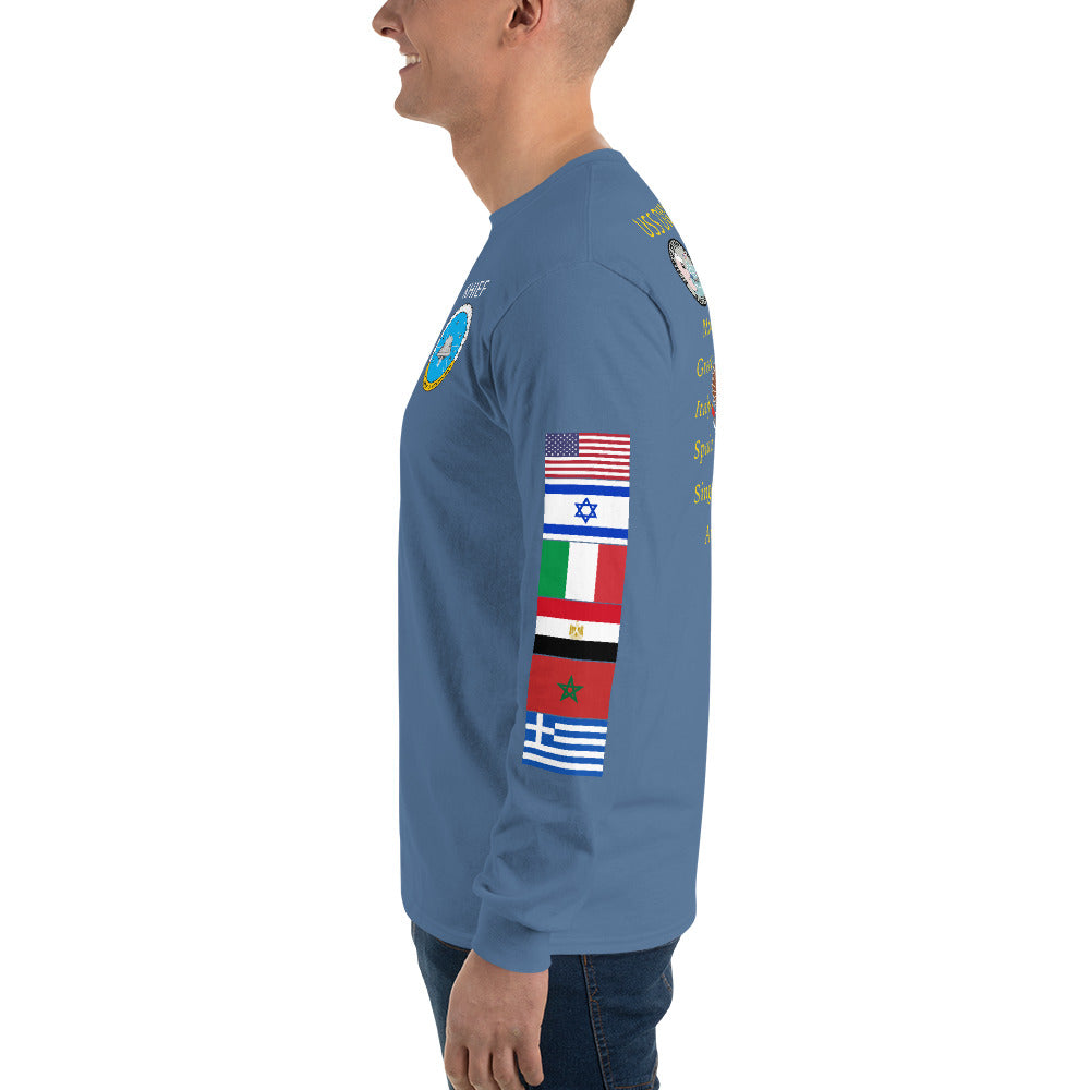 IKE CUSTOM w/FLAGS - E HUGHES - Long Sleeve Shirt