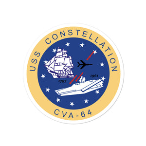 USS Constellation (CVA-64) Ship's Crest Vinyl Sticker