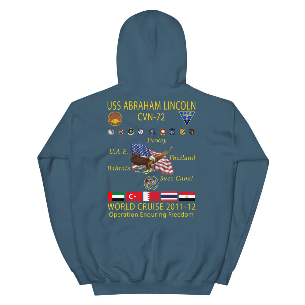 USS Abraham Lincoln (CVN-72) 2011-12 Cruise Hoodie