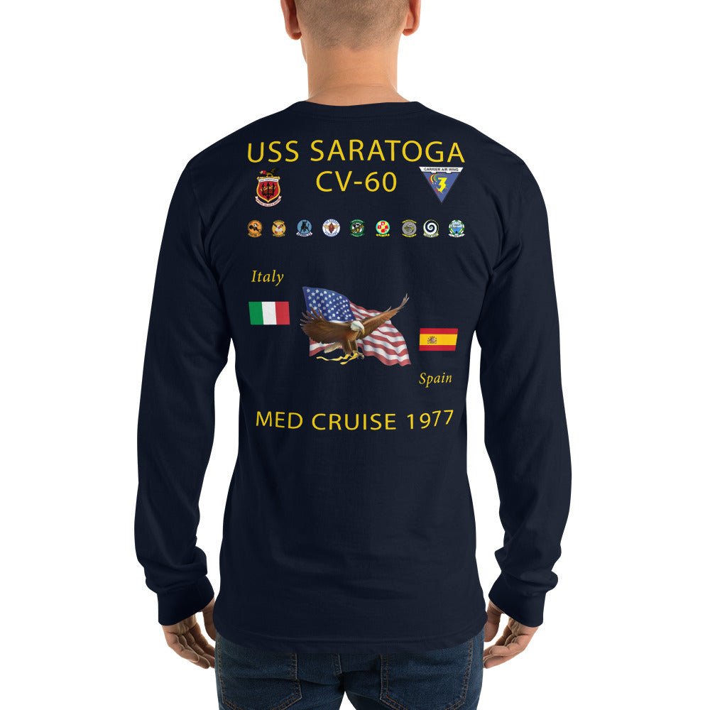 USS Saratoga (CV-60) 1977 Long Sleeve Cruise Shirt