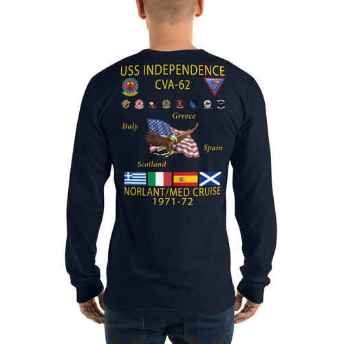 USS Independence (CVA-62) 1971-72 Long Sleeve Cruise Shirt