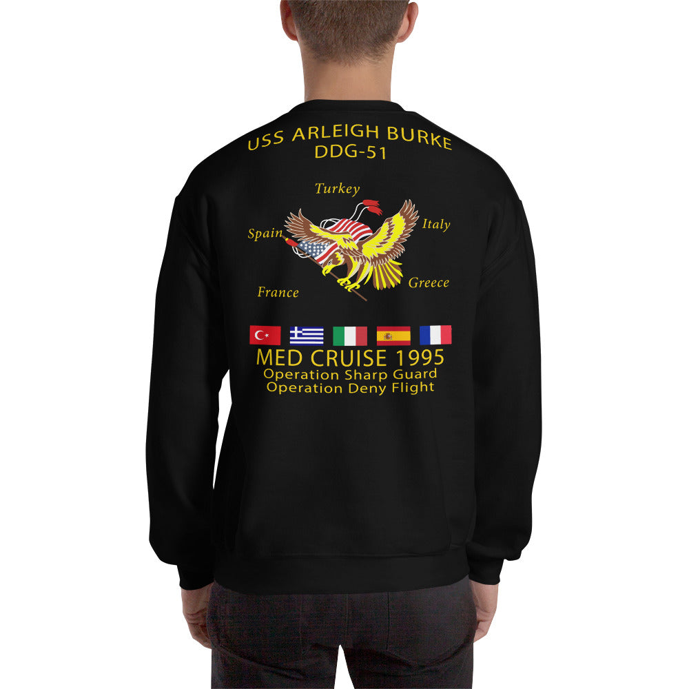 USS Arleigh Burke (DDG-51) 1995 Cruise Sweatshirt