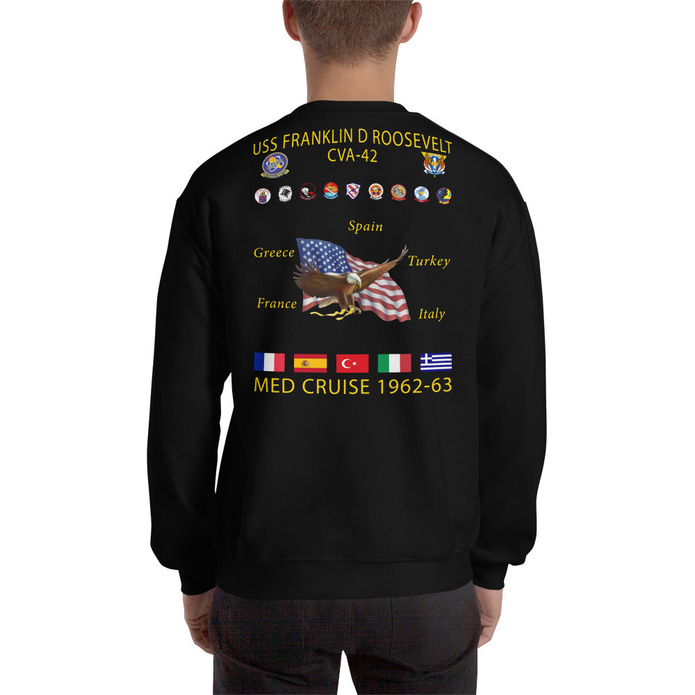 USS Franklin D. Roosevelt (CVA-42) 1962-63 Cruise Sweatshirt