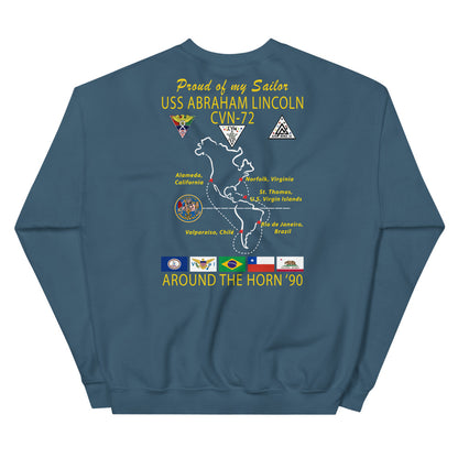 USS Abraham Lincoln (CVN-72) 1990 Cruise Sweatshirt - FAMILY