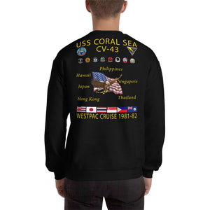 USS Coral Sea (CV-43) 1981-82 Cruise Sweatshirt