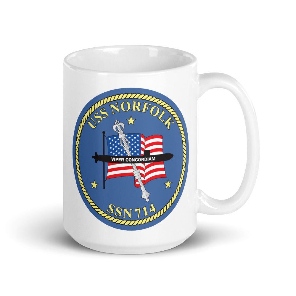 USS Norfolk (SSN-714) Ship's Crest Mug