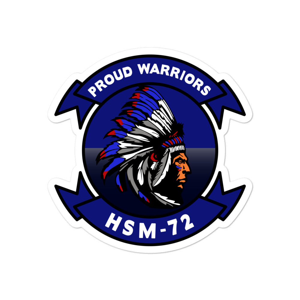 HSM-72 Proud Warriors Squadron Crest Vinyl Sticker