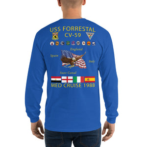 USS Forrestal (CV-59) 1988 Long Sleeve Cruise Shirt