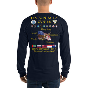 USS Nimitz (CVN-68) 1995-96 Long Sleeve Cruise Shirt