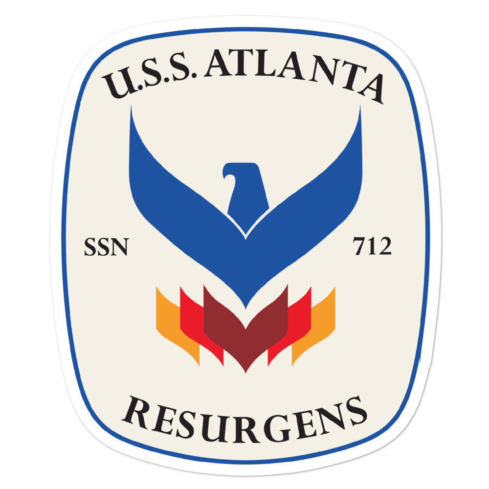 USS Atlanta (SSN-712) Ship's Crest Vinyl Sticker