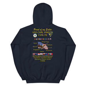 USS Carl Vinson (CVN-70) 1996 Cruise Hoodie - Family
