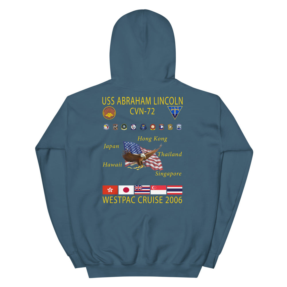 USS Abraham Lincoln (CVN-72) 2006 Cruise Hoodie