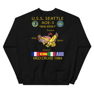 USS Seattle (AOE-3) 1984 Cruise Sweatshirt - CUSTOM