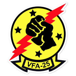 VFA-25 Fist of the Fleet Squadron Crest Vinyl Sticker