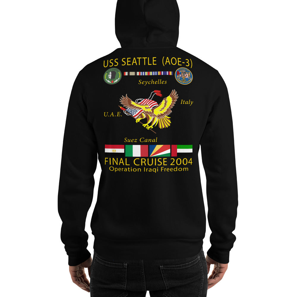 USS Seattle (AOE-3) 2004 Cruise Hoodie