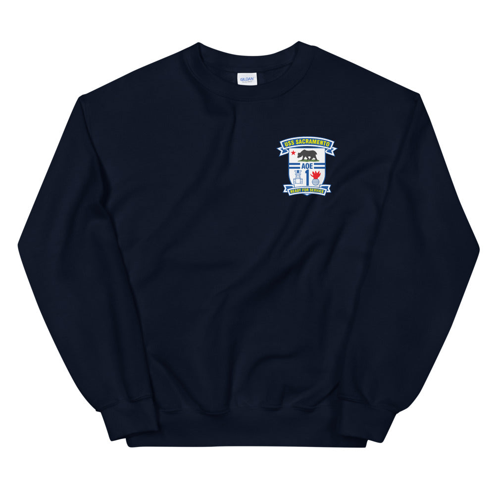 USS Sacramento (AOE-1) Ship's Crest Sweatshirt