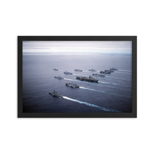 USS John F. Kennedy (CV-67) Framed Ship Photo - Taskforce Group 24.4