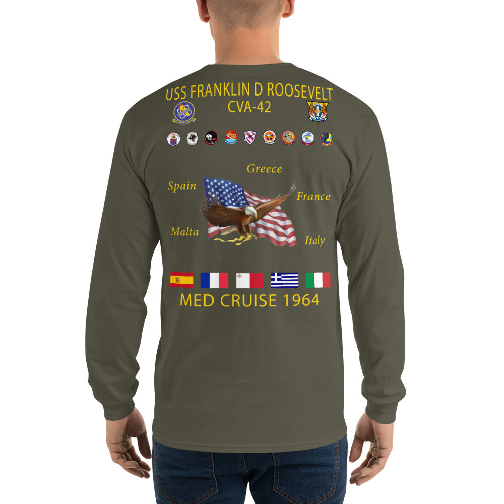 USS Franklin D. Roosevelt (CVA-42) 1964 Long Sleeve Cruise Shirt
