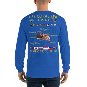 USS Coral Sea (CV-43) 1981-82 Long Sleeve Cruise Shirt