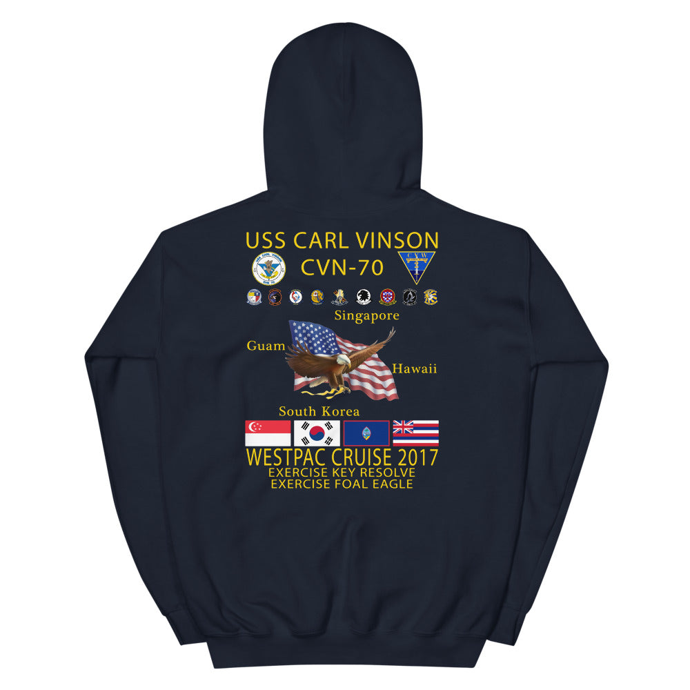 USS Carl Vinson (CVN-70) 2017 Cruise Hoodie