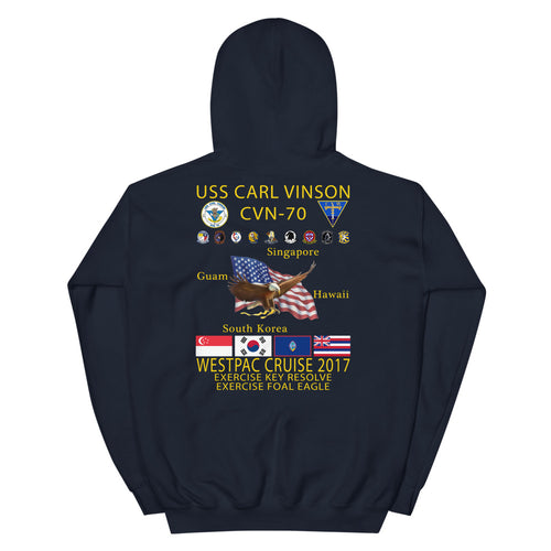 USS Carl Vinson (CVN-70) 2017 Cruise Hoodie