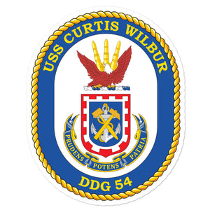 USS Curtis Wilbur (DDG-54) Ship's Crest Vinyl Sticker