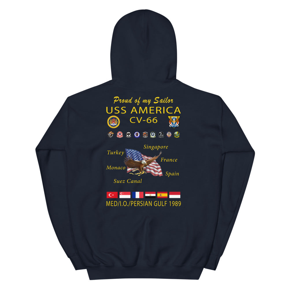 USS America (CV-66) 1989 Cruise Hoodie - FAMILY