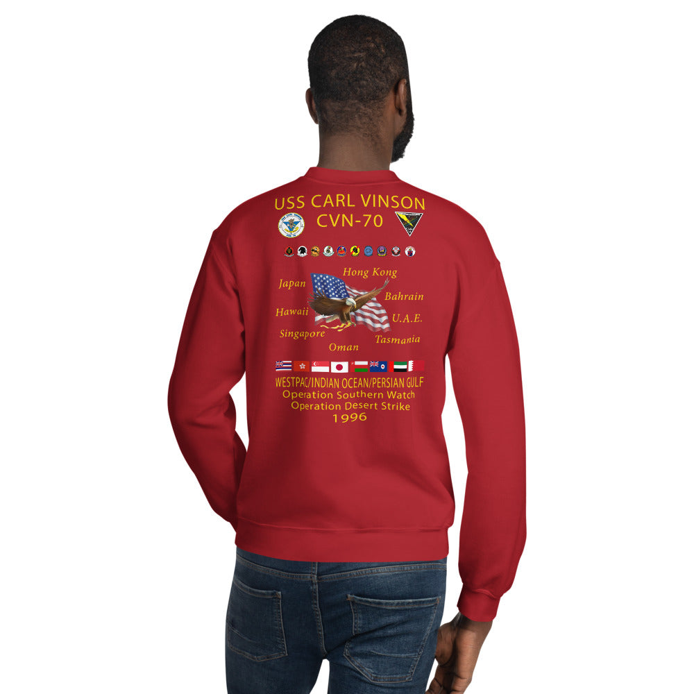 USS Carl Vinson (CVN-70) 1996 Cruise Sweatshirt