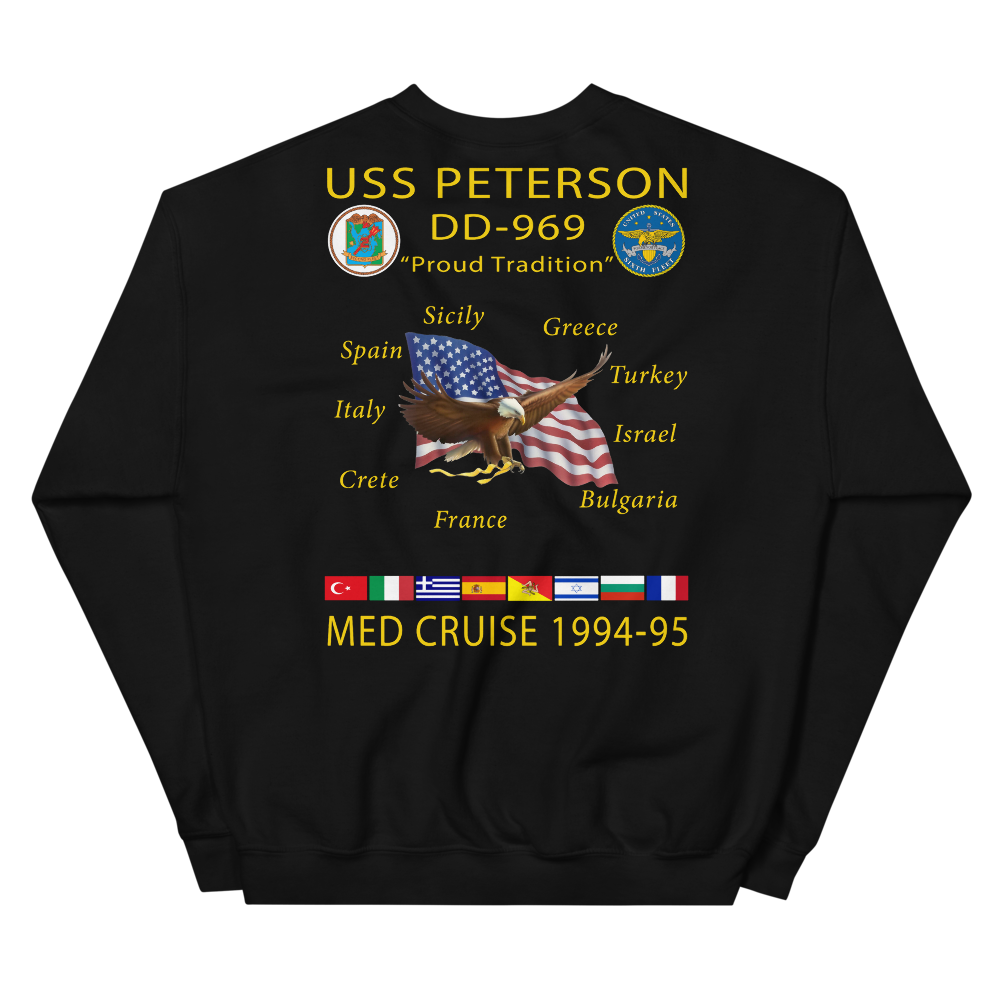 USS Peterson (DD-969) 1994-95 Cruise Sweatshirt