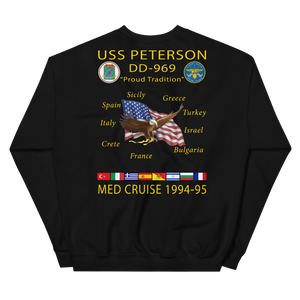 USS Peterson (DD-969) 1994-95 Cruise Sweatshirt