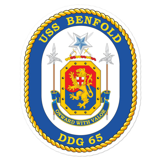 USS Benfold (DDG-65) Ship's Crest Vinyl Sticker