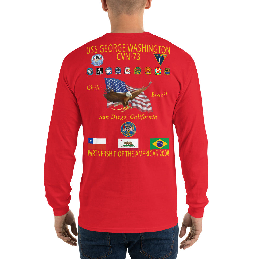 USS George Washington (CVN-73) 2008 POA Long Sleeve Cruise Shirt